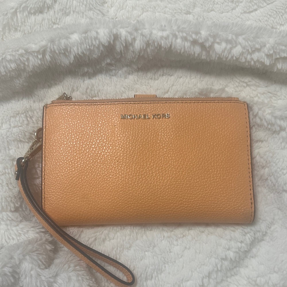 Michael Kors Camel Wristlet Clutch